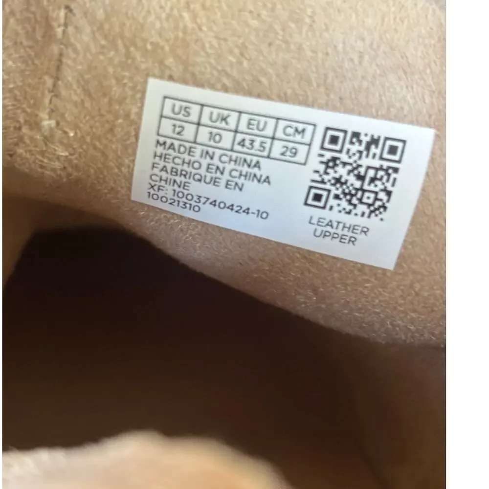 TOMS Kaia Wedge Booties Women’s Size 12 Oatmeal Suede Leather Ankle Boots NWT